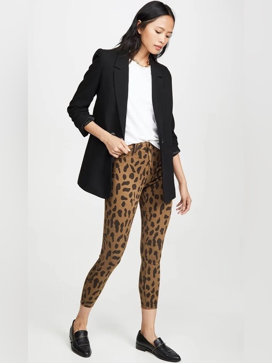 L'AGENCE Denim - L'AGENCE Brown and Black Leopard Print Skinny Jeans